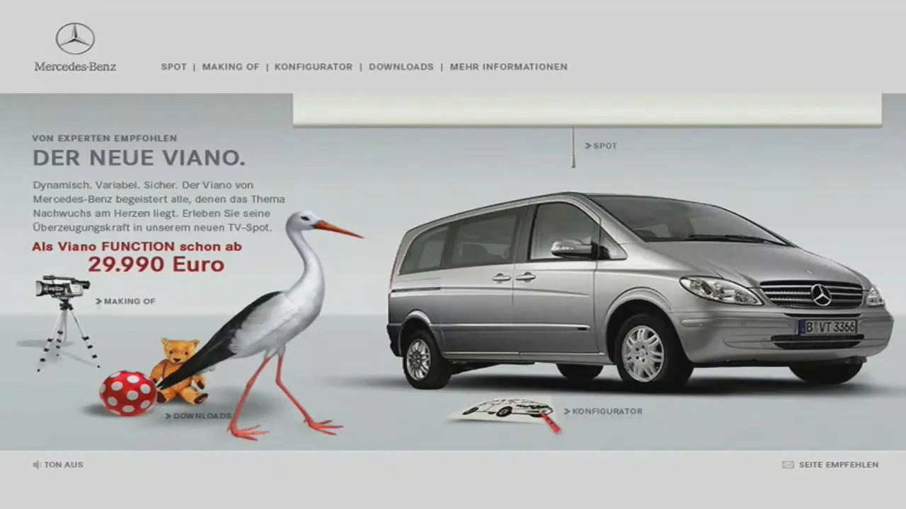 Viano Webspecial Animation Storch